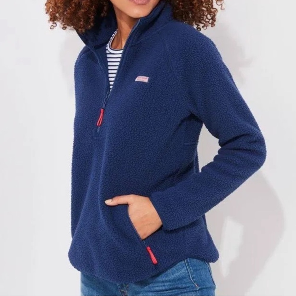 Vineyard Vine Deep Blue Sherpa Half Zip Sweatshirt Size 3X
